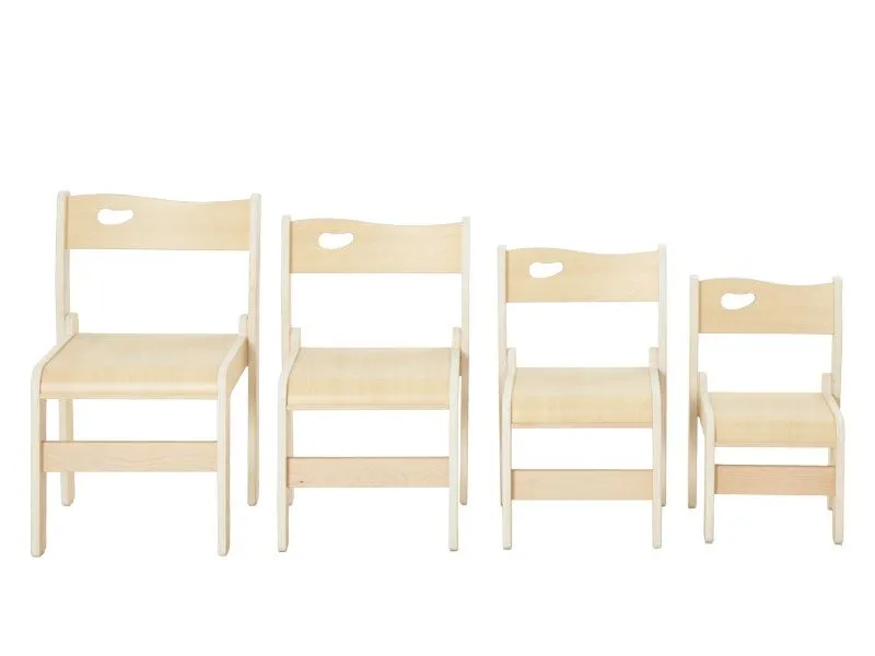 Stackable children's chair Ole as a set of 4 in 4 heights Stackable children's chair Ole as a set of 4 in 4 heights
